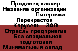 Продавец-кассир › Название организации ­ X5 Retail Group «Пятёрочка», «Перекресток», «Карусель», ЗАО › Отрасль предприятия ­ Без специальной подготовки › Минимальный оклад ­ 26 000 - Все города Работа » Вакансии   . Тыва респ.,Ак-Довурак г.